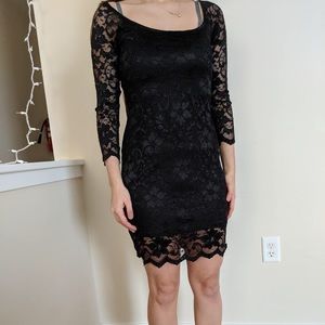 Black lace dress